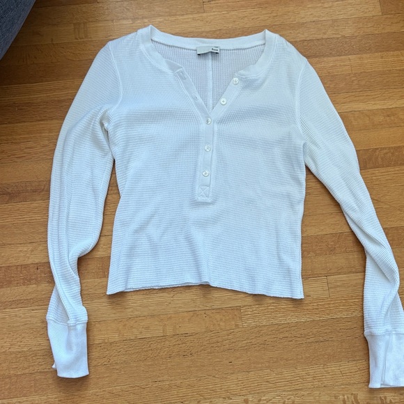 Wilfred White Long Sleeve Thermal Top - Picture 1 of 3